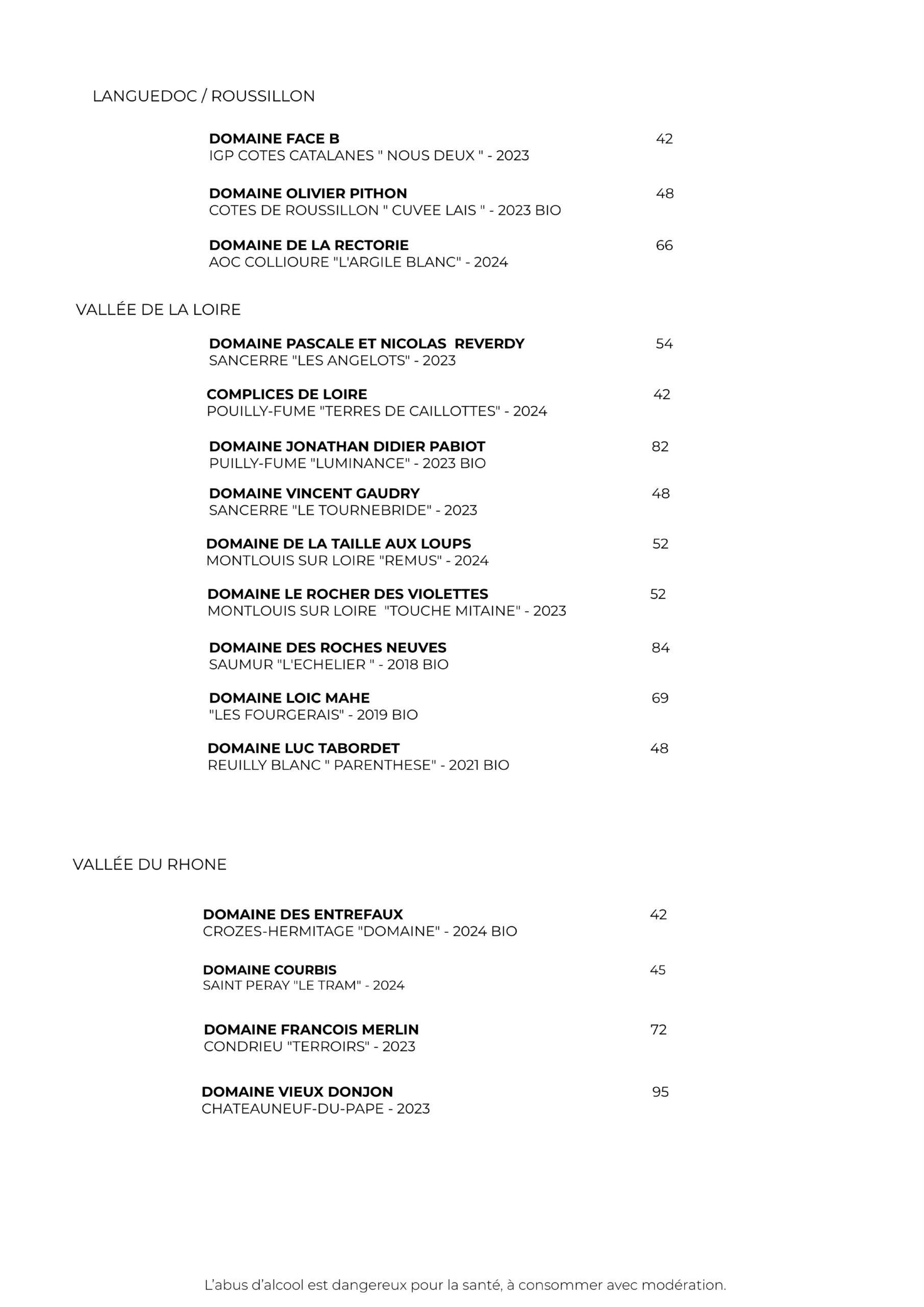 La carte des vins - Brasserie Philippe_3